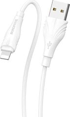 Borofone kaabel BX18 Optimal - USB to Lightning - 2 meetrit valge hind ja info | Mobiiltelefonide kaablid | kaup24.ee