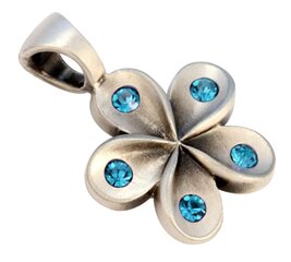 Bico "kroonlehed" lilleseade helesiniste kristallidega (CR4 helesinine) hind ja info | Kaelakeed | kaup24.ee