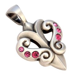 Bico "Lyre" ripats roosade kristallidega (CR9 Pink) hind ja info | Kaelakeed | kaup24.ee