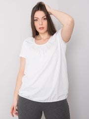 Valge puuvillane pluss suurusega pluus hind ja info | Naiste pluusid, särgid | kaup24.ee