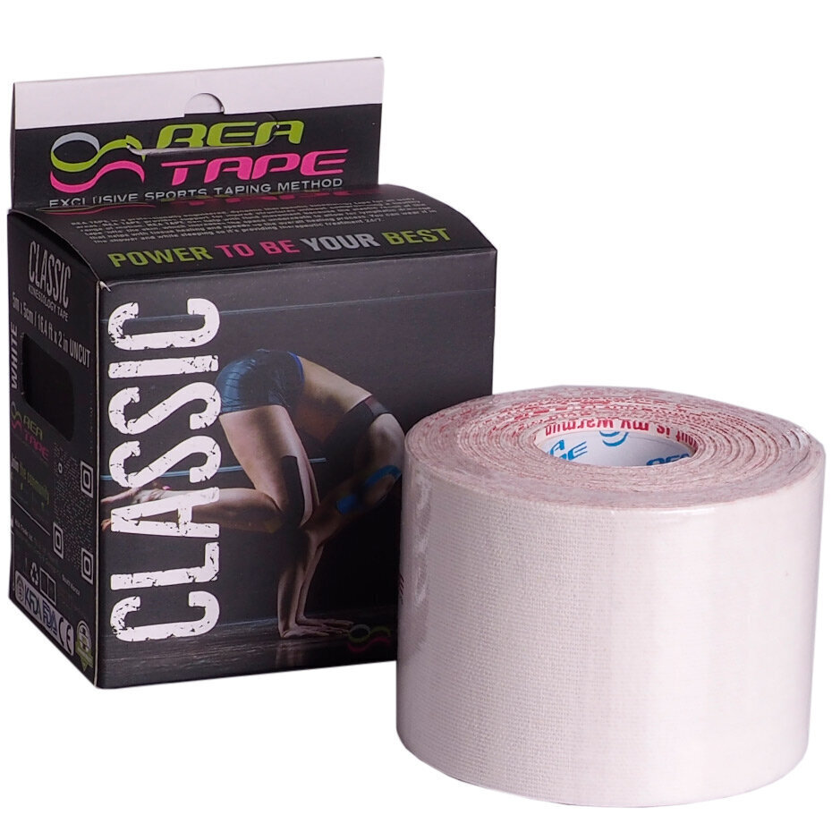 Kinesioteip Rea Tape Classic, 5mx5cm, valge hind ja info | Liigesetoed ja -kaitsmed | kaup24.ee