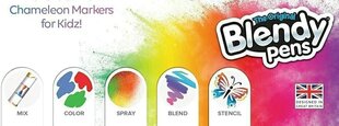 Креативный набор из 12 маркеров Chameleon Kidz Blend & Spray цена и информация | Принадлежности для рисования, лепки | kaup24.ee