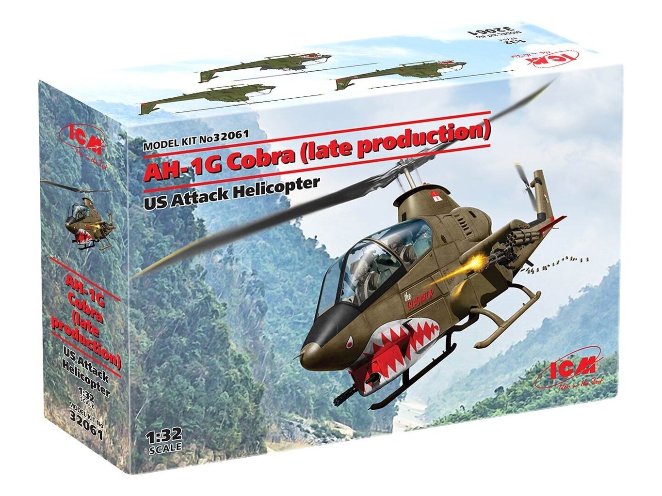 Liimitav mudel ICM 32061 Ameerika ründelennuk AH-1G Cobra (hiljem toodetud) 1/32 цена и информация | Liimitavad mudelid | kaup24.ee