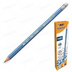 Графитовый карандаш Bic Evolution Triangle с ластиком, 12 шт. цена и информация | Письменные принадлежности | kaup24.ee