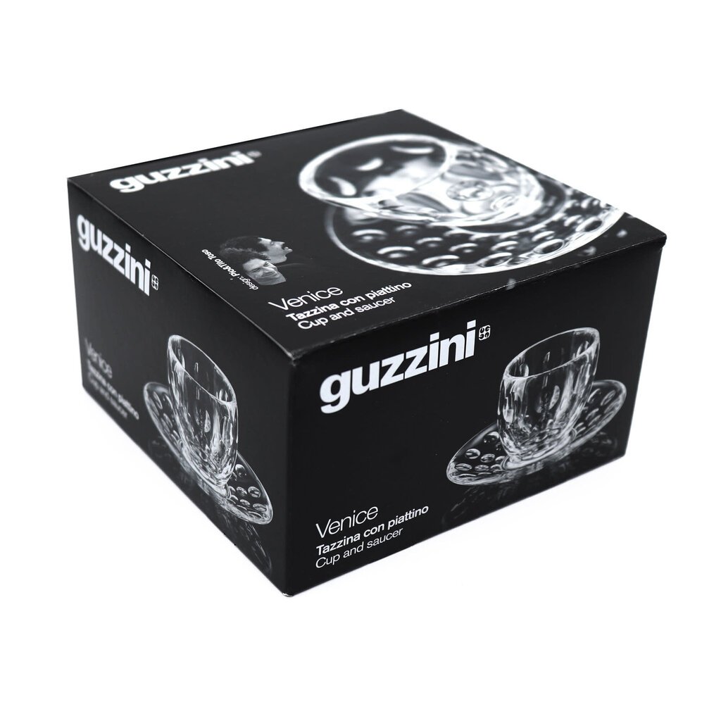 Espressotass Veneetsia „Guzzini“ 110 ml alustassiga, disainer: Pio & Tito Toso. hind ja info | Klaasid, tassid ja kannud | kaup24.ee