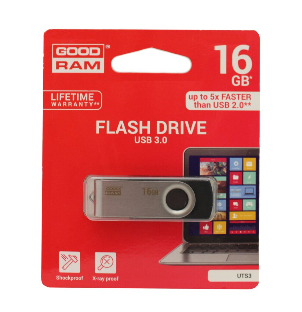 Mälupulk Goodram UTS3 16GB USB 3.0 hind ja info | Mälupulgad | kaup24.ee
