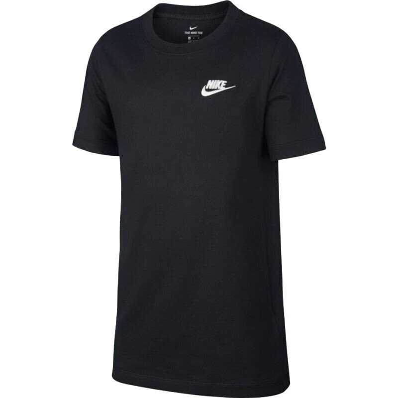 Nike laste T-särk NSW TEE EMB FUTURA, must цена и информация | Poiste särgid | kaup24.ee