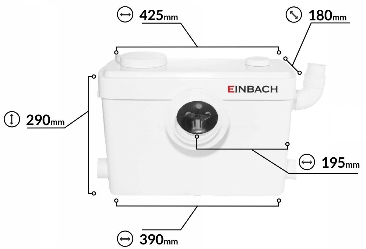 Fekaalipump SANMATIC PRO koos purustajaga 600W / 230V EINBACH цена и информация | Reoveepumbad | kaup24.ee