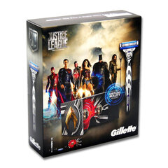 Raseerimiskomplekt Gillette Mach3 Turbo + Justice League virtuaalreaalsuse vaataja. hind ja info | Raseerimisvahendid | kaup24.ee