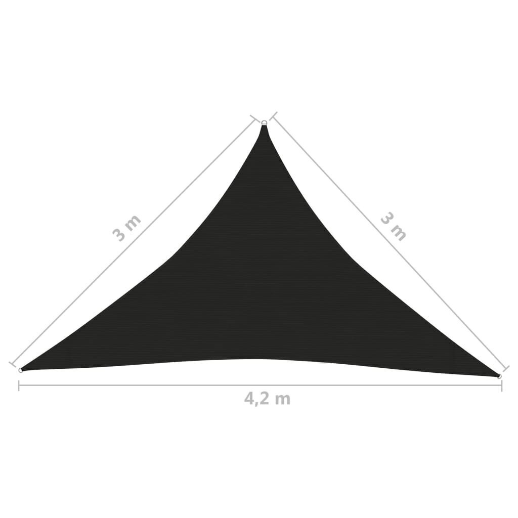 Päikesesirm, 3x3x4,2 m, must цена и информация | Päikesevarjud, markiisid ja alused | kaup24.ee