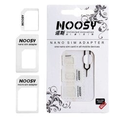 Комплект адаптеров для SIM карт + иголочка Noosy SIM Card  цена и информация | Аксессуары для телефонов | kaup24.ee