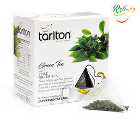Terved lehed Tseiloni roheline tee püramiidkottides, TARLTON Whole Leaf Green tea, 2gx20 цена и информация | Чай | kaup24.ee