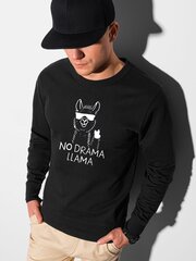 Джемпер мужской No drama Lama B1153-45411, черный цена и информация | Мужские толстовки | kaup24.ee