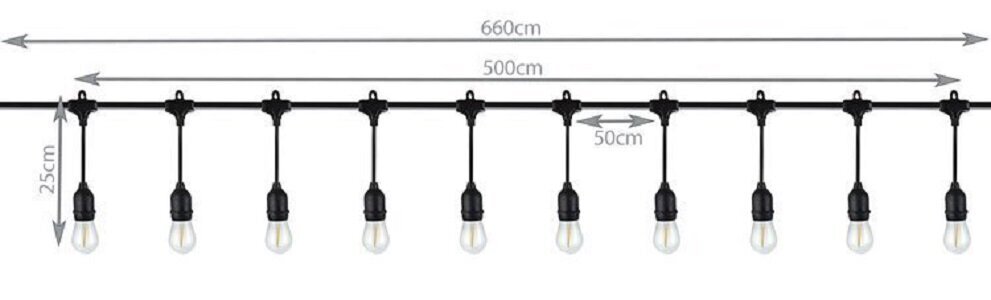 LED lambiketi komplekt rippuvate pesadega 5M 10 PIRNI hind ja info | Jõulutuled | kaup24.ee