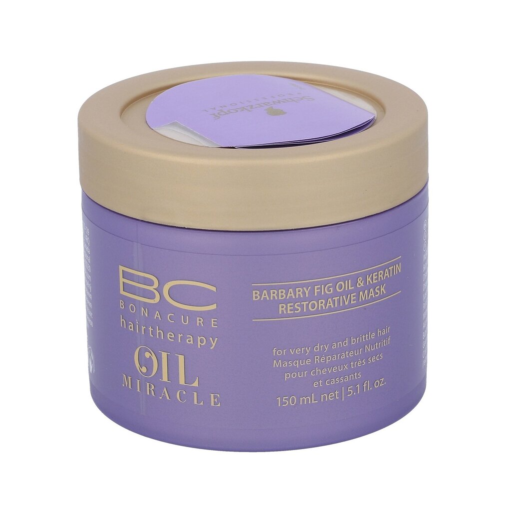 Mask viigimarja ekstarki ja keratiiniga Schwarzkopf Professional BC Bonacure Oil Miracle Barbary Fig & Keratin 150 ml hind ja info | Maskid, õlid, seerumid | kaup24.ee