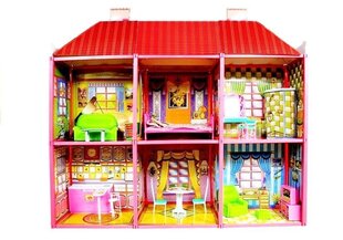 Огромная кукольная вилла с мебелью цена и информация | Игрушки для девочек | kaup24.ee