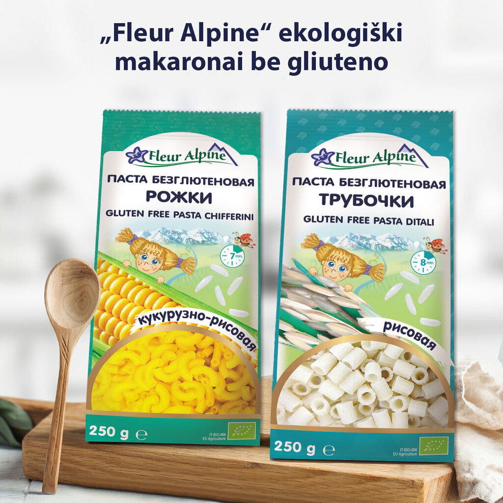 Gluteenivaba riisipasta TORUKESED Fleur Alpine kogu perele, 250 g hind ja info | Makaronid | kaup24.ee