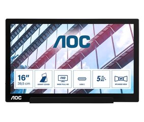 AOC 1601P, 15.6" цена и информация | Мониторы | kaup24.ee