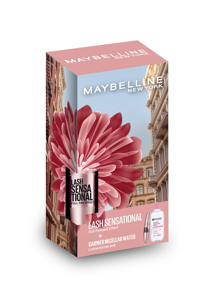 Ripsmetušši ja mitsellaarvee komplekt Maybelline New York Garnier Xmass цена и информация | Ripsmetušid, lauvärvid, silmapliiatsid, seerumid | kaup24.ee