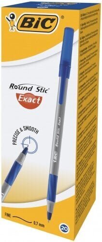 Pastapliiatsid BIC ROUND STIC EXACT 0,8 mm, sinine, 20 tk 340879 hind ja info | Kirjutusvahendid | kaup24.ee