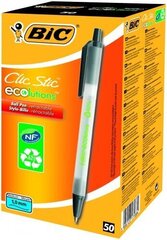 Pastapliiatsid BIC ECO CLICSTIC BLACK 1.0 mm, must, 50 tk 175884 hind ja info | Kirjutusvahendid | kaup24.ee