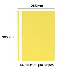 AD Class Report file 100/150 yellow, pouch 25pcs цена и информация | Канцелярские товары | kaup24.ee