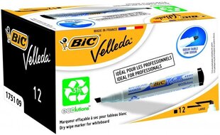 Маркер для белых досок BIC VELL 1751 4-6 мм, черный, 12 шт 751097 цена и информация | Письменные принадлежности | kaup24.ee