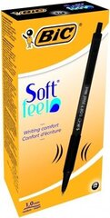 Pastapliiatsid BIC SOFTFEEL CLIC 0,32 mm, must, 12 tk, 914360 hind ja info | Kirjutusvahendid | kaup24.ee