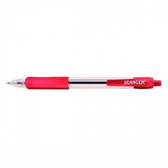 Ручки шариковые STANGER 1.0, с мягкой рукояткой, красные, 10 шт. 18000300040 цена и информация | Письменные принадлежности | kaup24.ee
