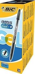 Geelpliiats BIC CRISTALGEL 0,7 mm, must, 20 tk 721286 hind ja info | Kirjutusvahendid | kaup24.ee