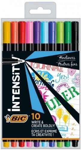 Viltpliiatsite komplekt FineLiners Intensity Fine 0,4 mm, 10 värvi CEL1011727 hind ja info | Kirjutusvahendid | kaup24.ee