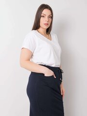 Женская белая футболка большого размера с v-образным вырезом цена и информация | Женские блузки, рубашки | kaup24.ee