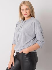 Серая футболка с вырезом на спине цена и информация | Женские блузки, рубашки | kaup24.ee