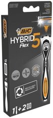 Бритва BIC Systemic razor HYBRID 5 FLEX (1+2 шт) цена и информация | Косметика и средства для бритья | kaup24.ee