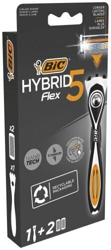Raseerija BIC Systemic razor HYBRID 5 FLEX (1+2 tk) hind ja info | Raseerimisvahendid | kaup24.ee