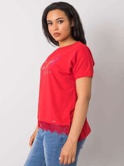 Naiste puuvillane pluus, punane hind ja info | Naiste pluusid, särgid | kaup24.ee