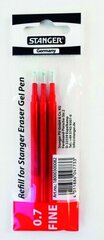 Geelpliiats STANGER Refill Eraser 0,7 mm, punane, 3 tk 18000300082 hind ja info | Kirjutusvahendid | kaup24.ee