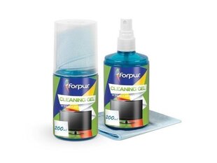 Набор Forpus для чистки экрана компьютера, жидкость 200 мл + салфетка цена и информация | Очистители | kaup24.ee
