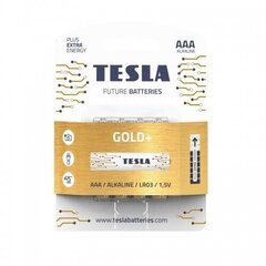 Battery Tesla AAA Gold+ Alkaline LR03 1250 mAh 4 vtk hind ja info | Patareid | kaup24.ee