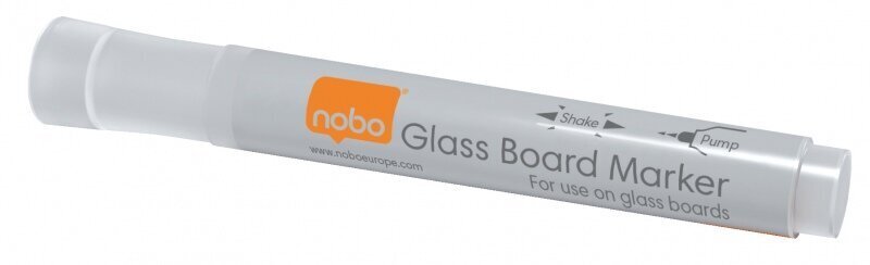 Tahvlimarker Glass Nobo (4 tk), valge цена и информация | Kirjutusvahendid | kaup24.ee