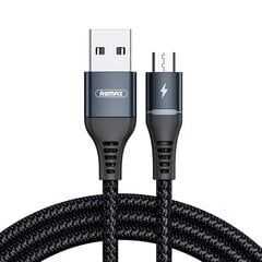 Кабель Remax Durable Nylon Braided Wire Cable, USB-micro USB, 1 м, черный цена и информация | Кабели для телефонов | kaup24.ee