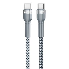 Kaabel Remax Jany Series Nylon Braided, USB Type C, 1 m, hõbedane hind ja info | Mobiiltelefonide kaablid | kaup24.ee