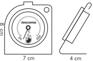 Термометр для духовки Tescoma цена и информация | ДЕРЖАТЕЛЬ ДЛЯ БУМАЖНЫХ ПОЛОТЕНЕЦ BERLINGER HAUS BH-1609 | kaup24.ee