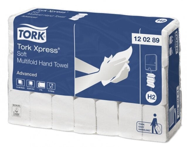 Tork Advanced Interfold H2,2-Ply, 180 sheets,25.5 x 21,2 cm 21psc. hind ja info | Kirjatarbed | kaup24.ee