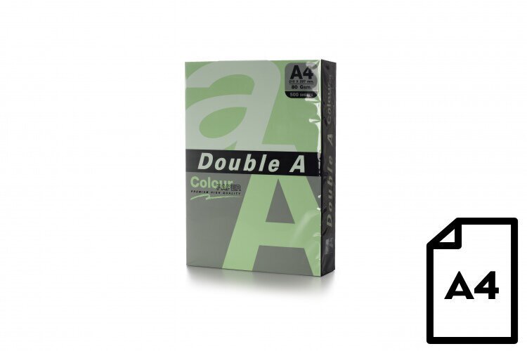 Colour paper Double A, 80g, A4, 500 sheets, Emerald цена и информация | Vihikud, märkmikud ja paberikaubad | kaup24.ee