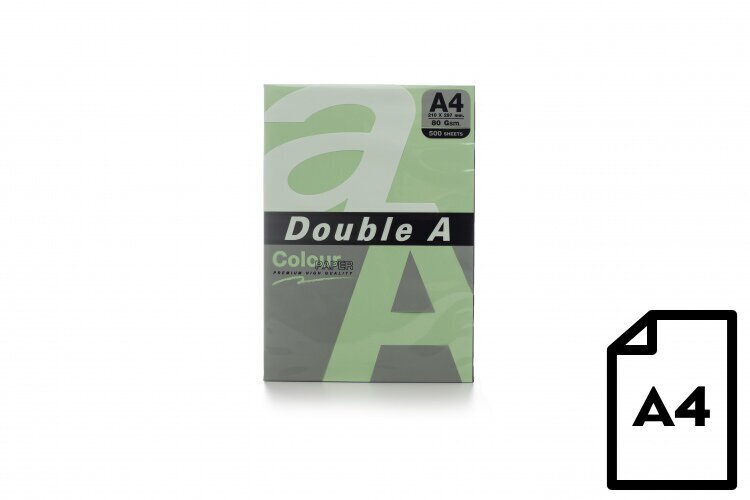 Colour paper Double A, 80g, A4, 500 sheets, Emerald hind ja info | Vihikud, märkmikud ja paberikaubad | kaup24.ee