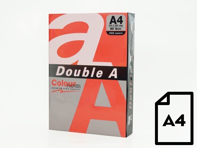 Värviline paber Double A, 80 g, A4, 500 lehte цена и информация | Vihikud, märkmikud ja paberikaubad | kaup24.ee