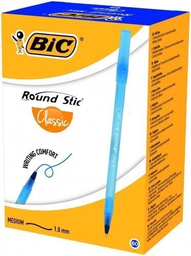 Pastapliiats «ROUND STIC» BIC 1,0 mm, sinine, pakendis 60 tk (256378) цена и информация | Kirjutusvahendid | kaup24.ee