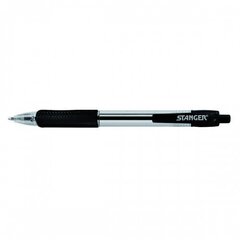 Шариковые ручки STANGER 1.0, с мягкой рукояткой, черные, 10 шт. 18000300039 цена и информация | Письменные принадлежности | kaup24.ee