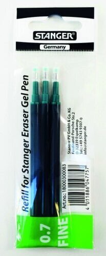Geelpliiats STANGER Refill Eraser 0,7 mm, roheline, 3 tk. 18000300083 hind ja info | Kirjutusvahendid | kaup24.ee